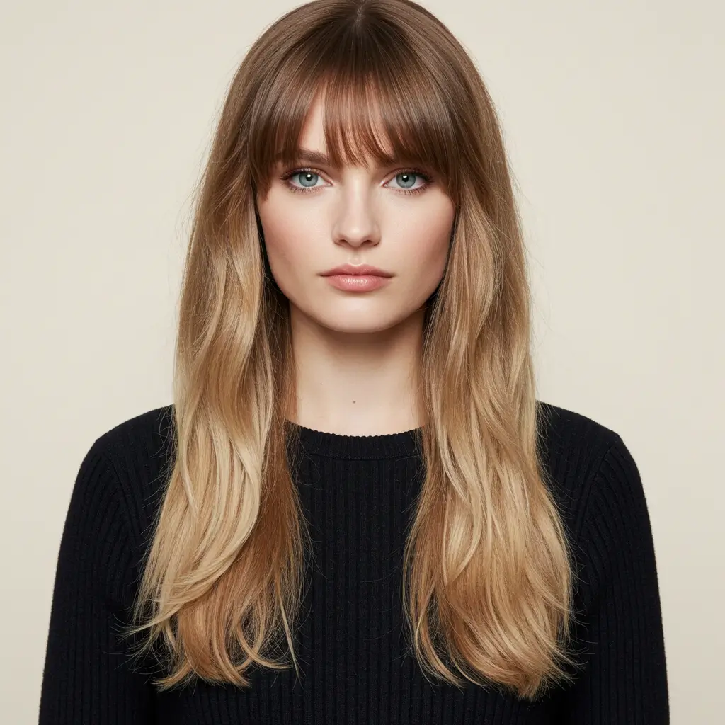 Best Hair Products to Style Curtain Bangs with Long Hair