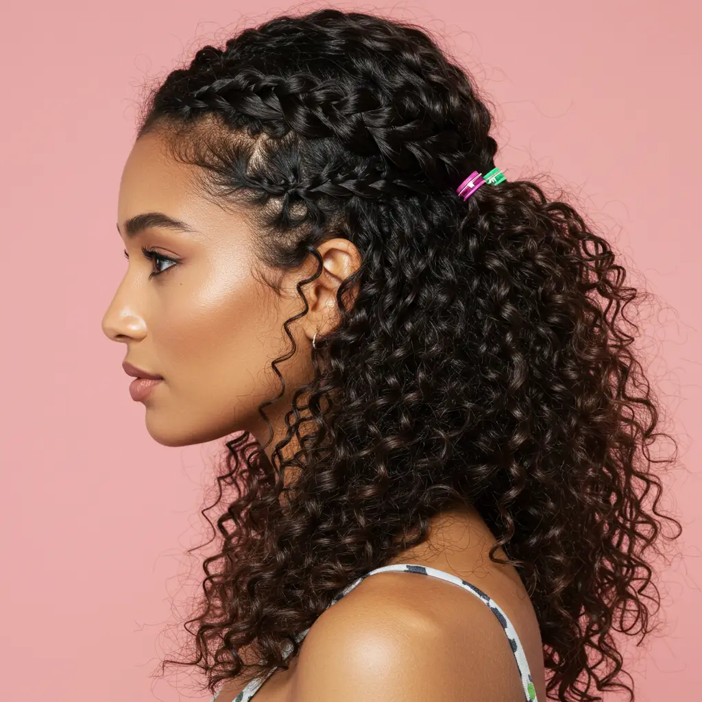 Braid Styles for Medium-Length Curls