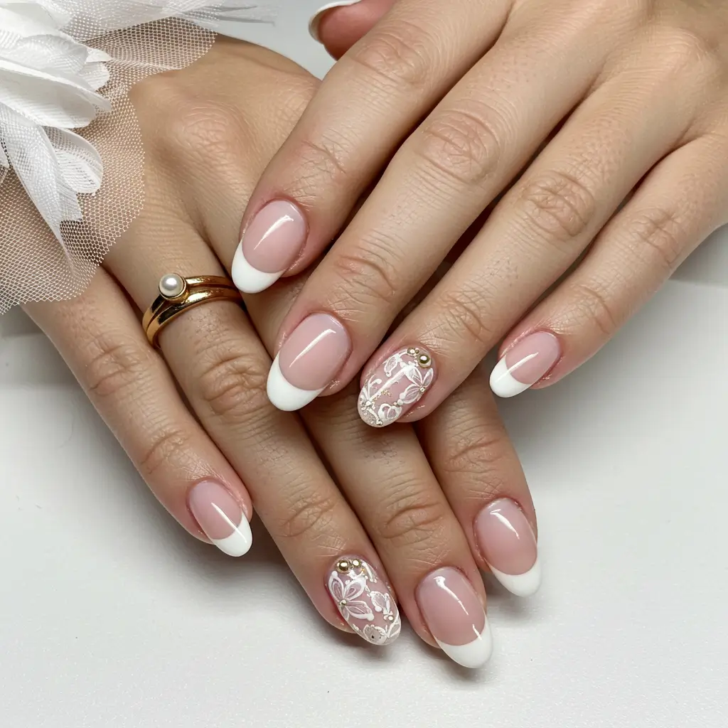 Bridal Oval French Tips