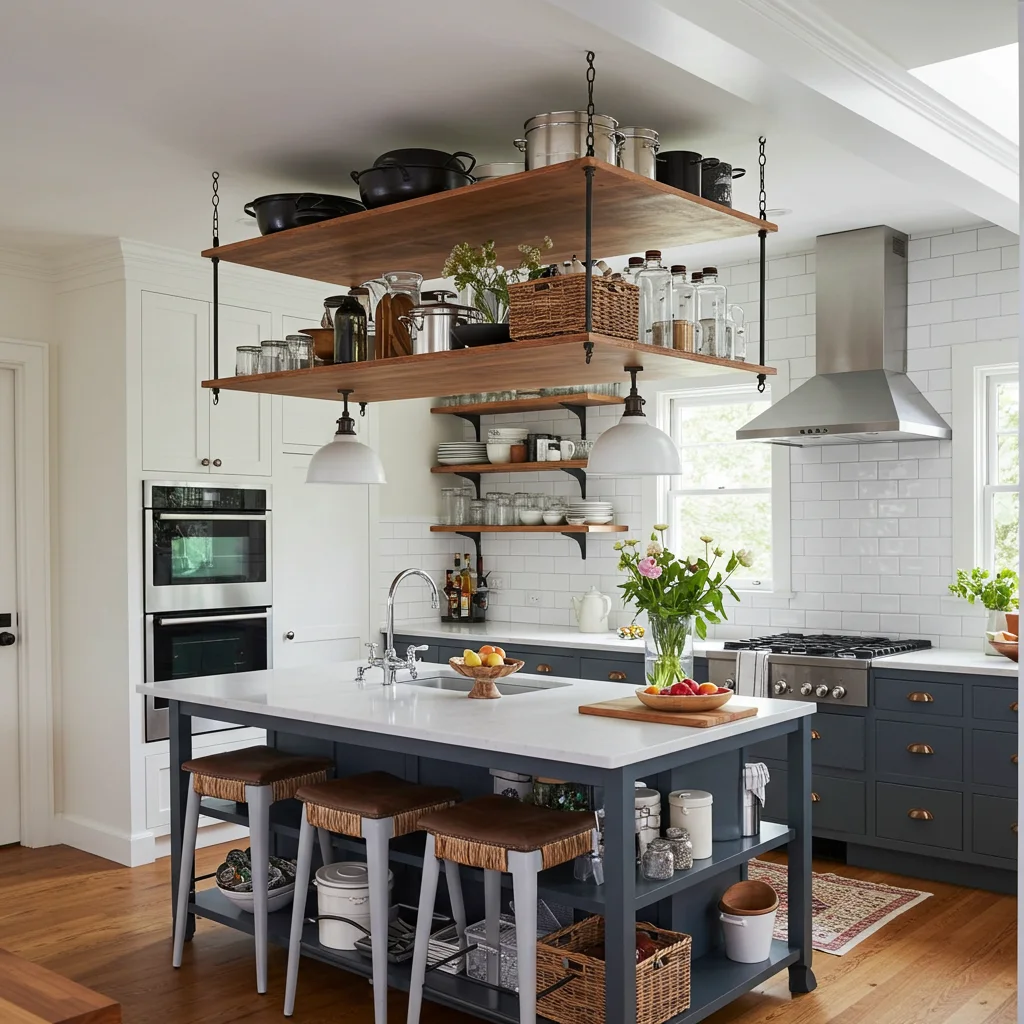 Ceiling-Mounted Shelving