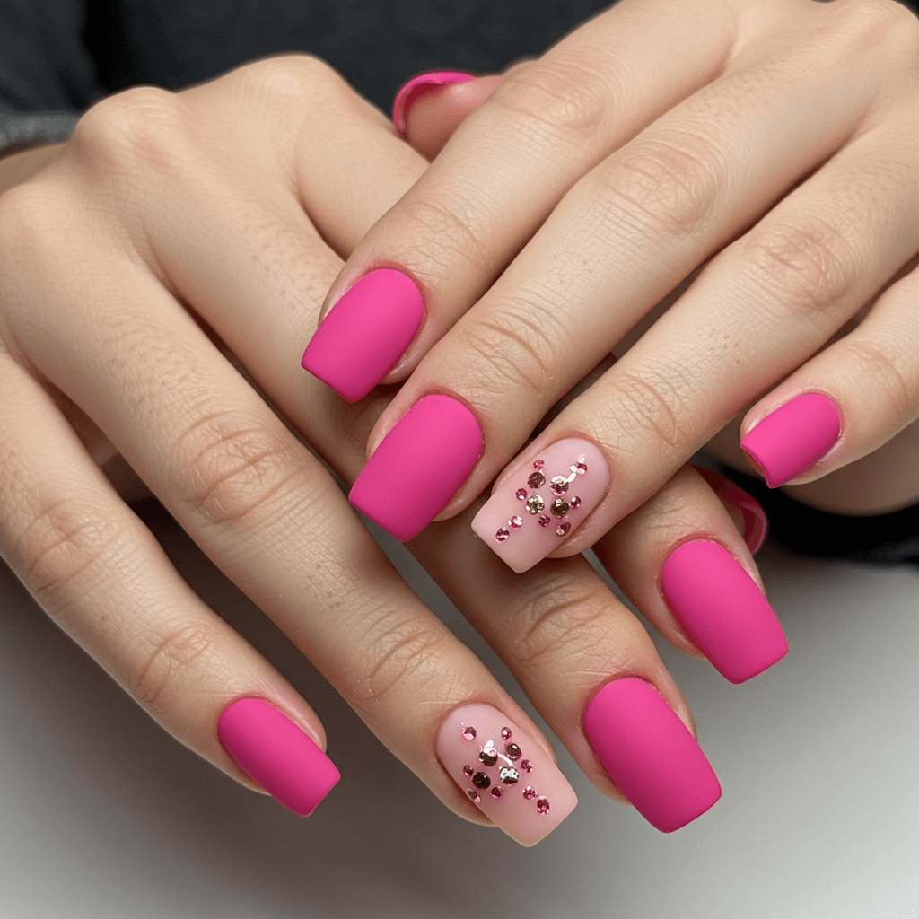 Chic Matte Pink Finishes Modern Sophistication