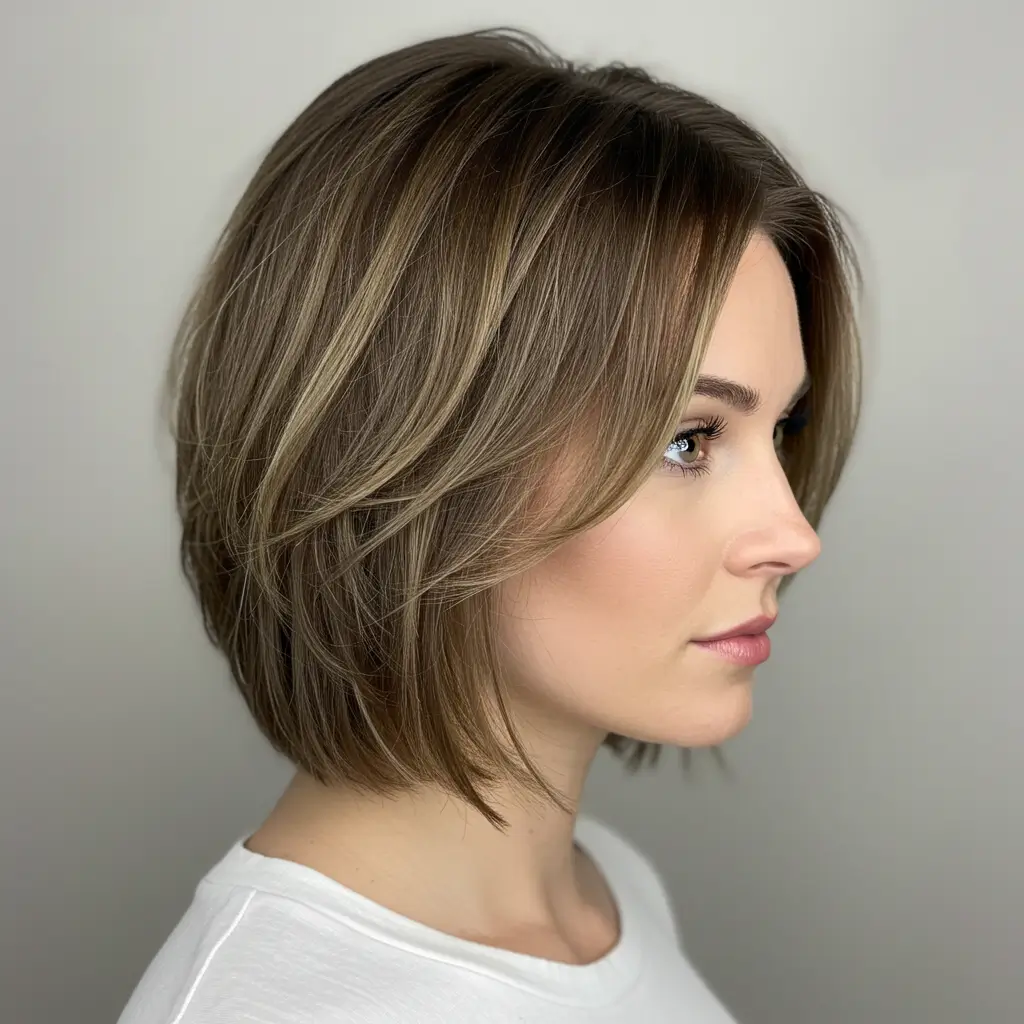 Choppy Lob for Straight Fine Hair