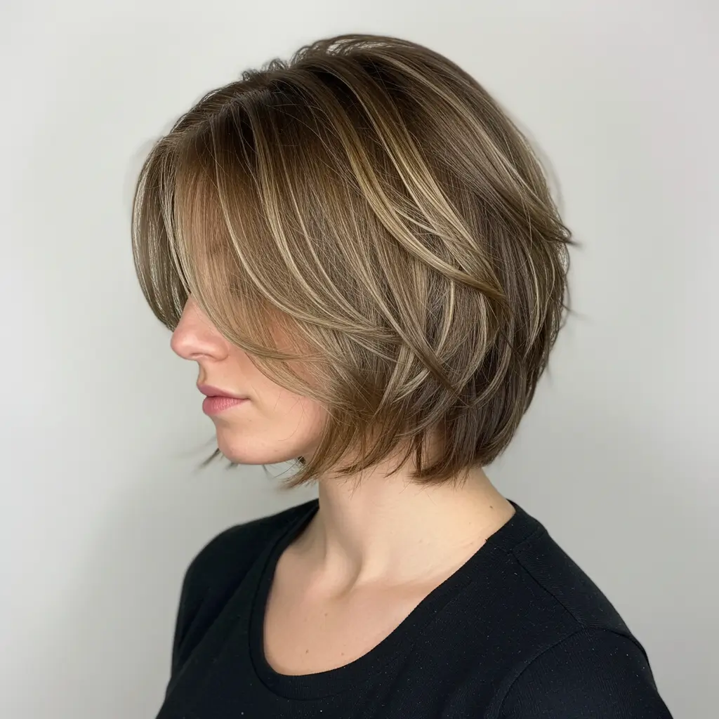 Choppy Lob for Thick Hair