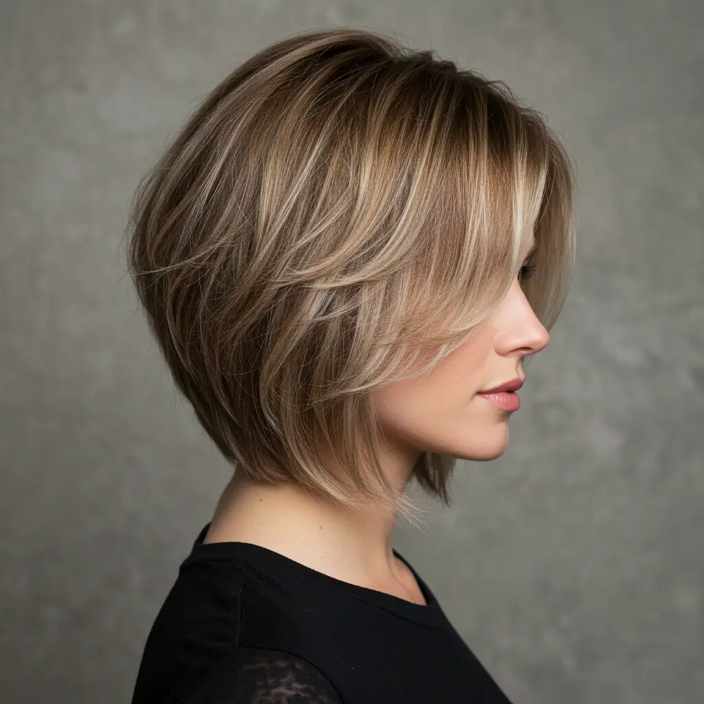 Choppy Lob with Face-Framing Layers