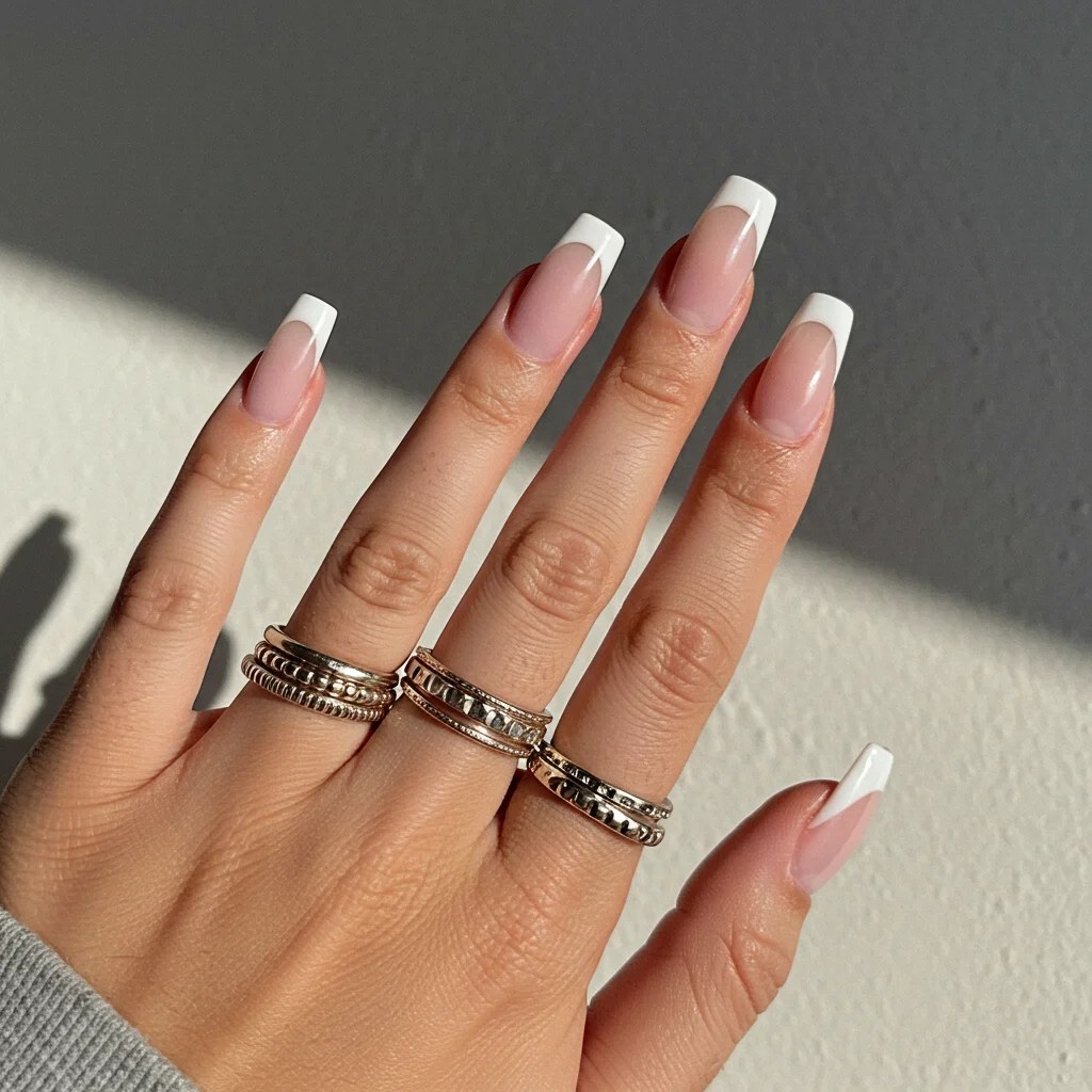 French Tips with Negative Space