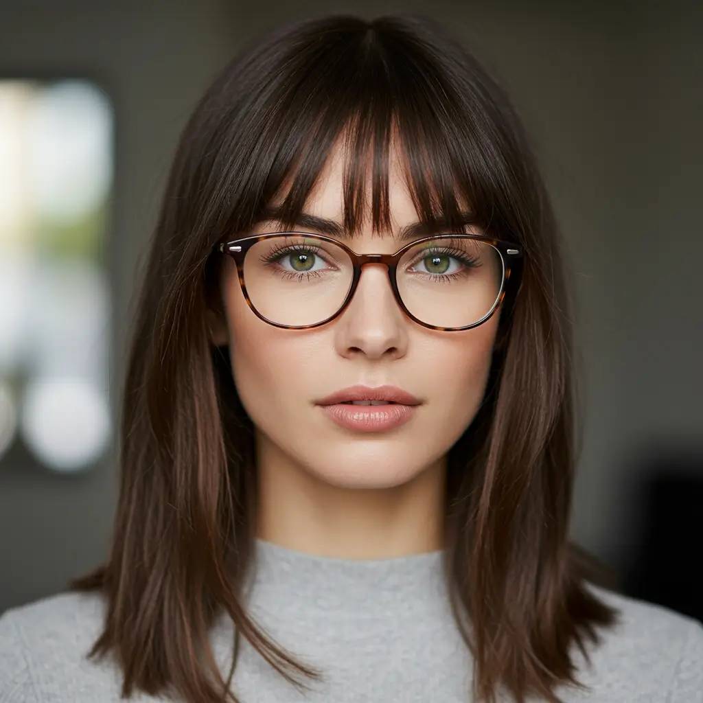 How to Style Curtain Bangs with Glasses