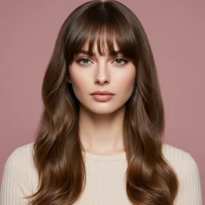 How to Style Curtain Bangs with Long Hair for a Soft, Feminine Look