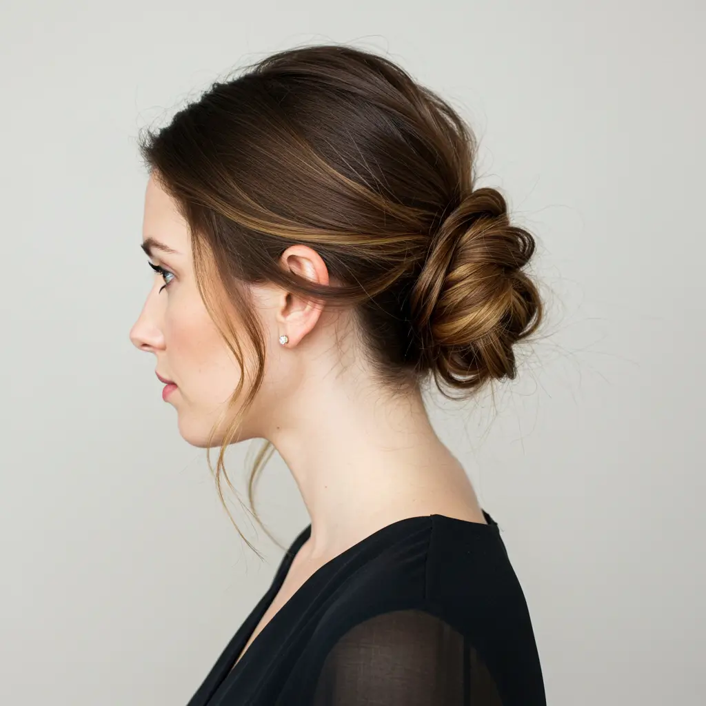 Knotted Half-Up Bun