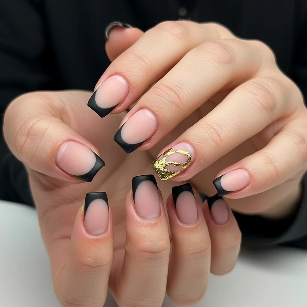 Matte French Tip Nails