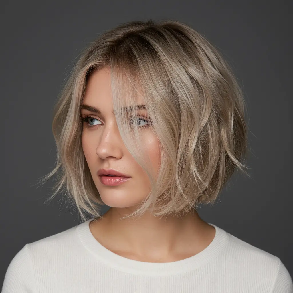 Medium French Bob with Wispy Ends