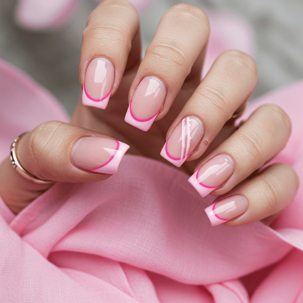 Modern Pink French Manicures & Tips
