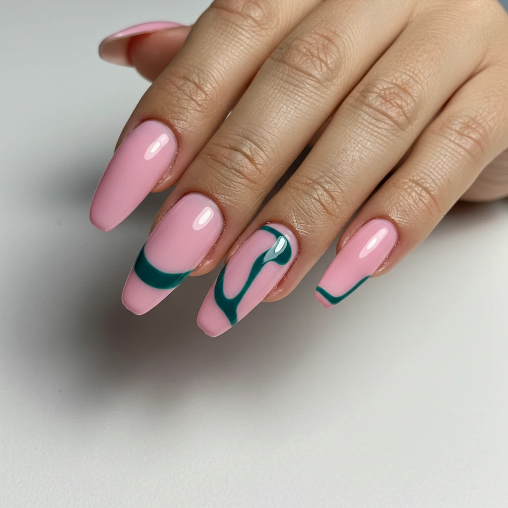 Pink with Bold Contrasting Color Accents