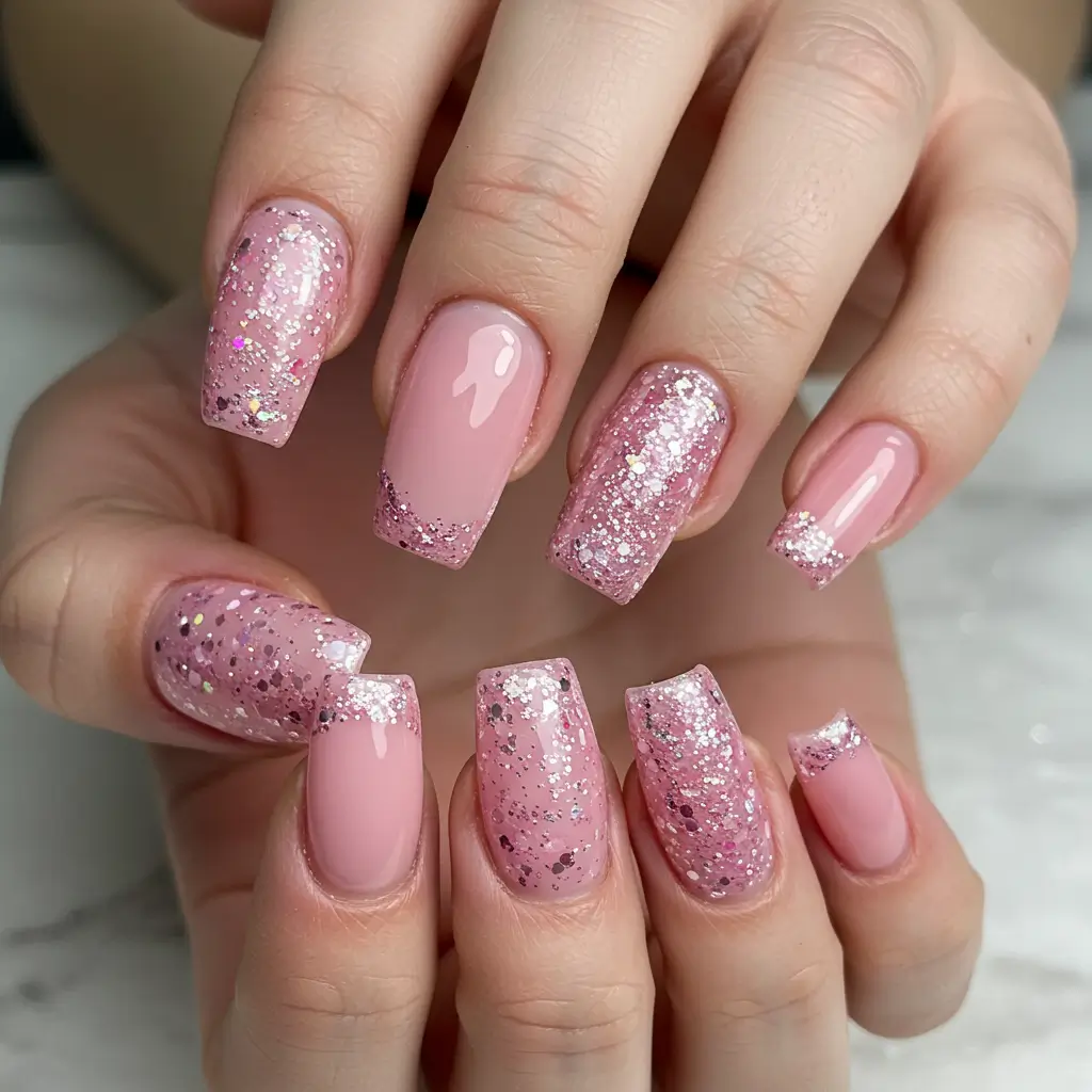 Pink with Sparkle & Shine Glitter Accents
