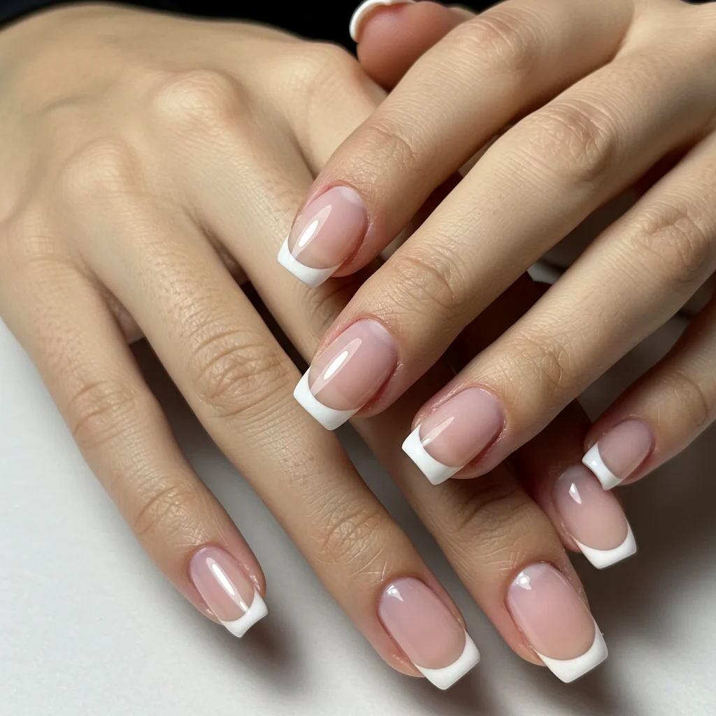 Reverse French Tips (Moon Manicure)