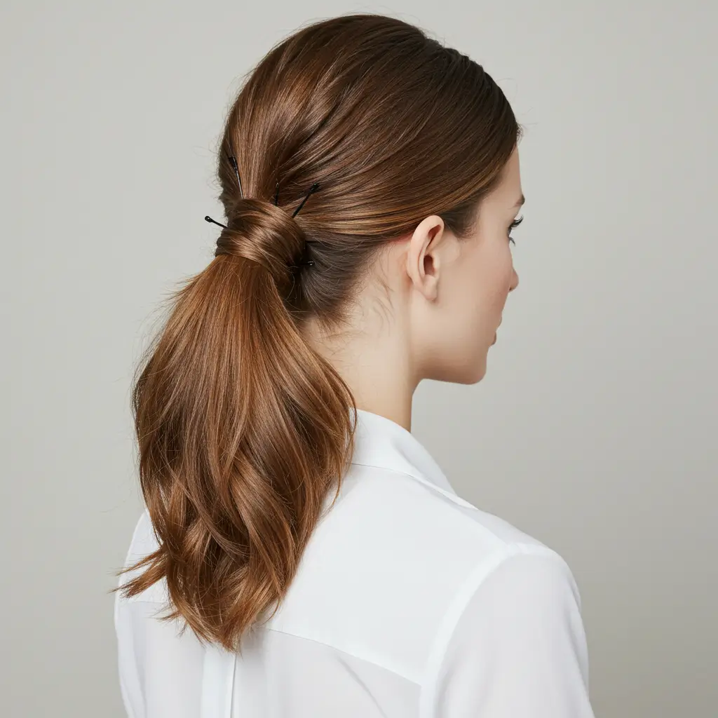 Rolled-In Ponytail