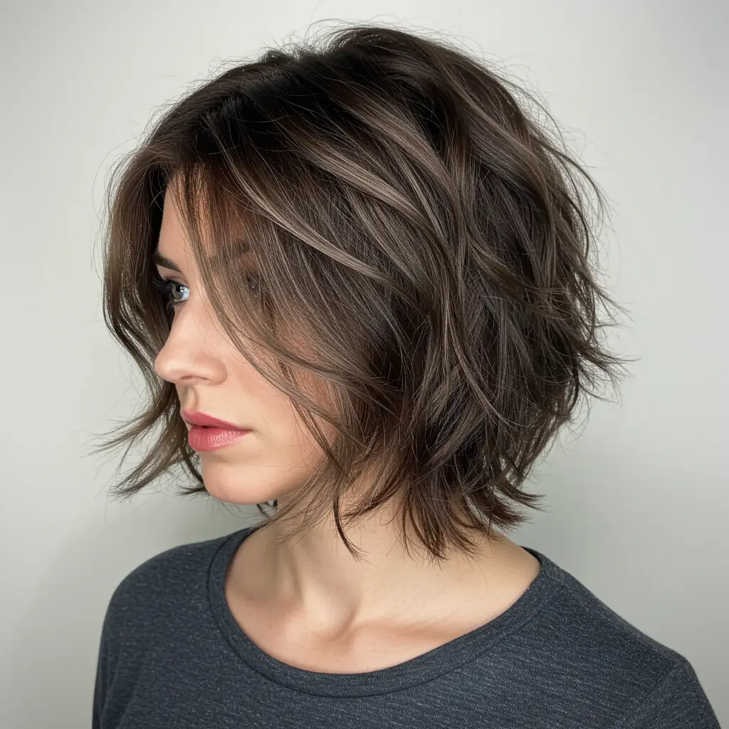 Shaggy Choppy Lob for Volume