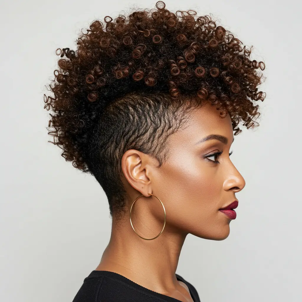 Short Curly Mohawk