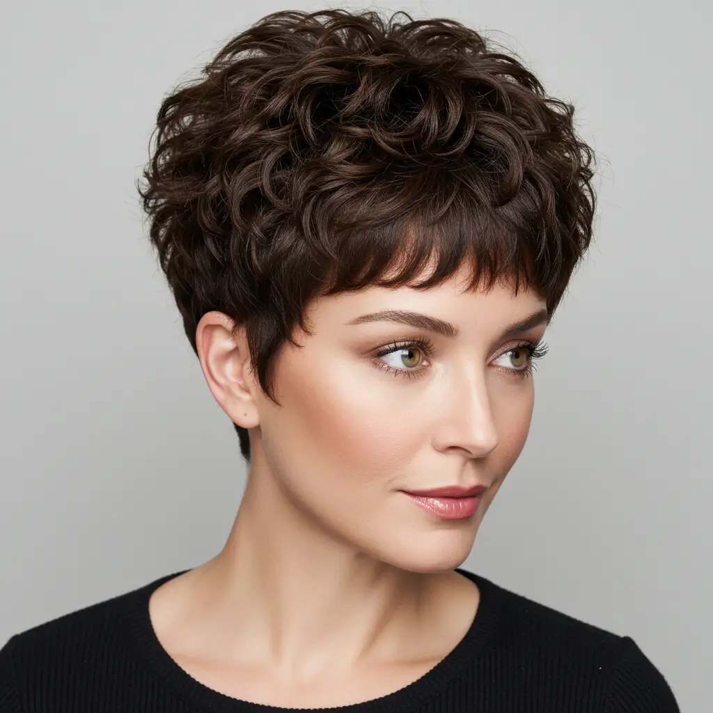 Soft Curly Bowl Cut