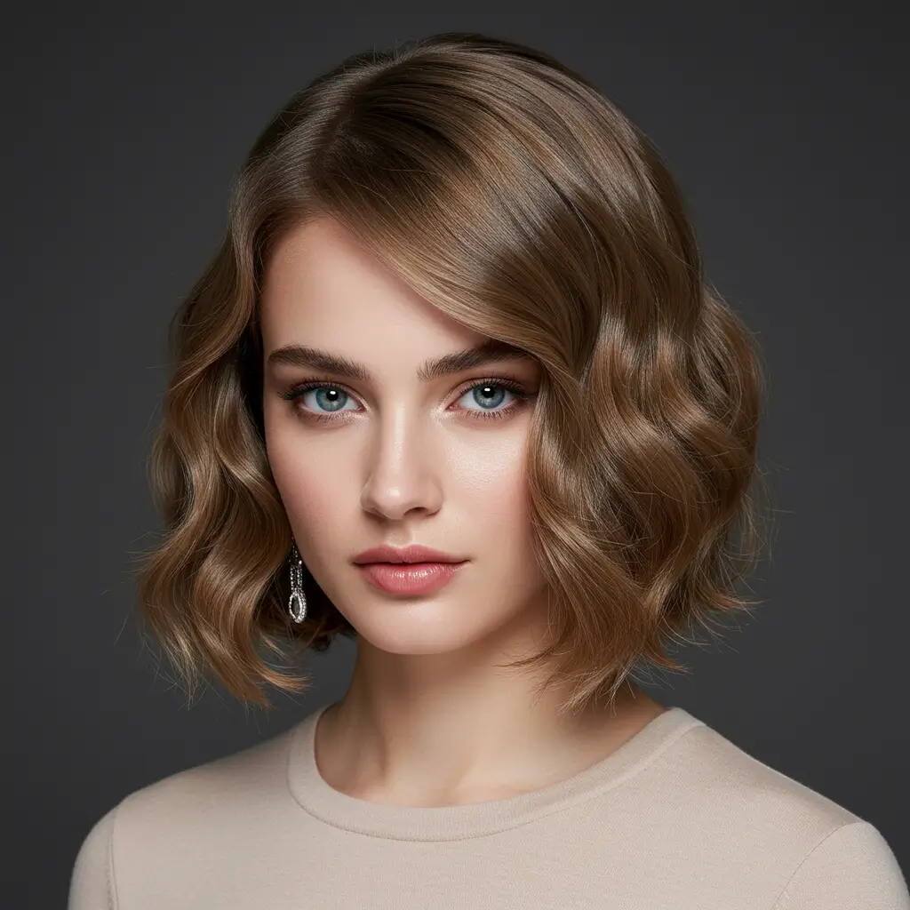Soft Waves with Side Parting for Sophistication