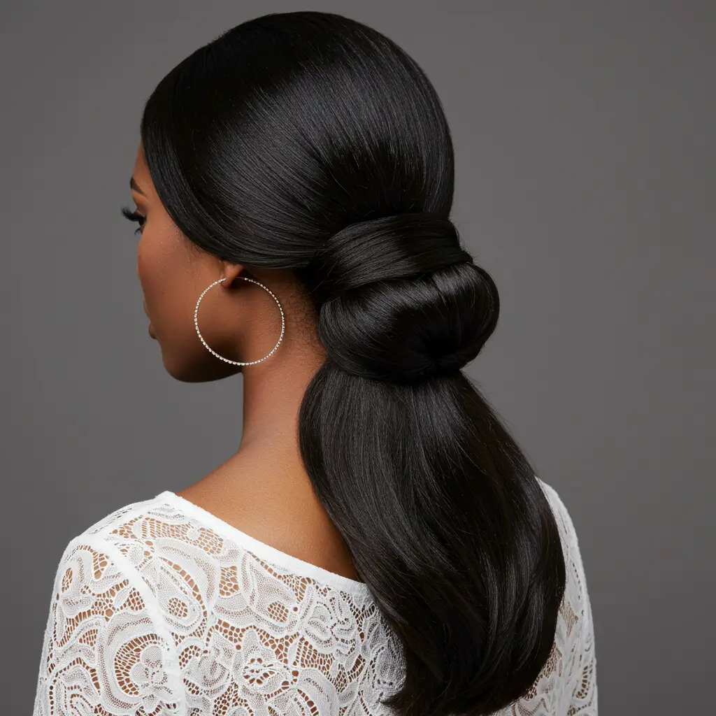 Straight Hair Updos and Ponytails