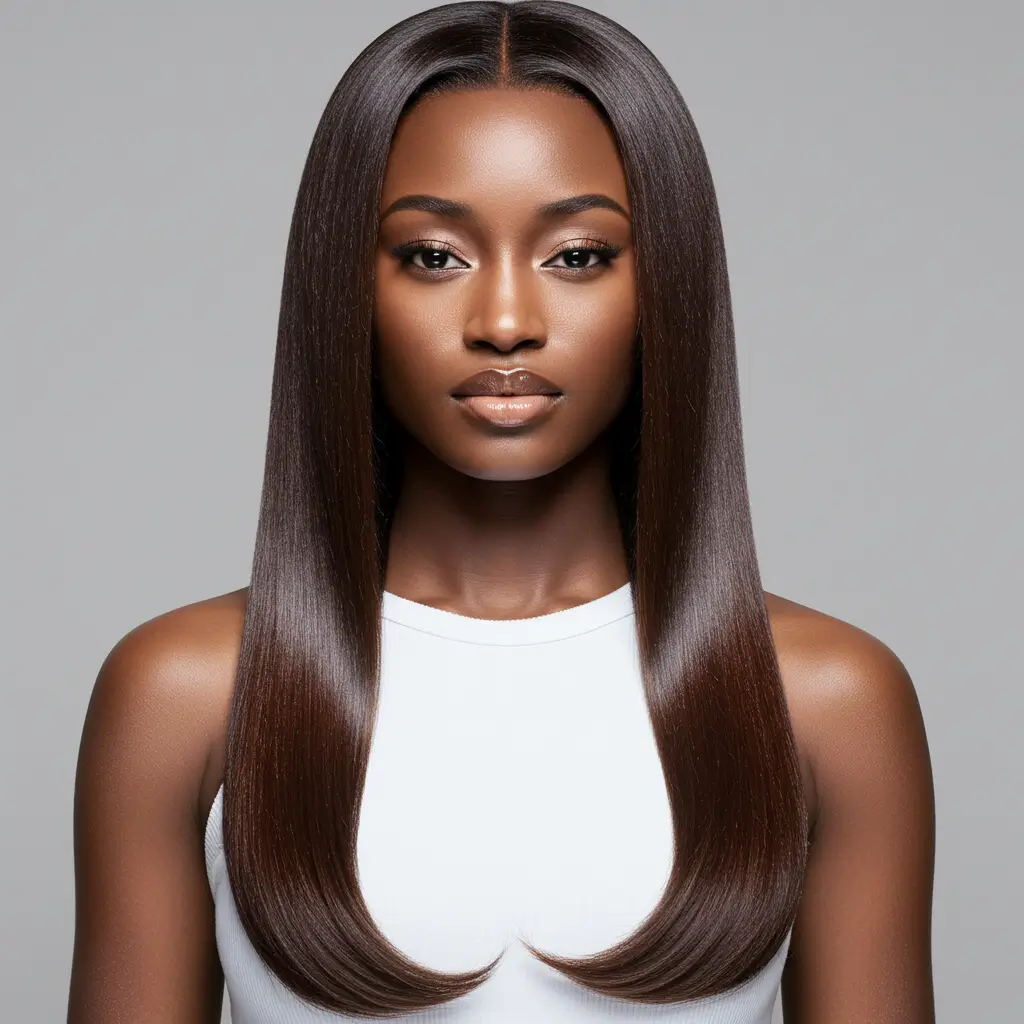 Straight Hair with Glossy Finish