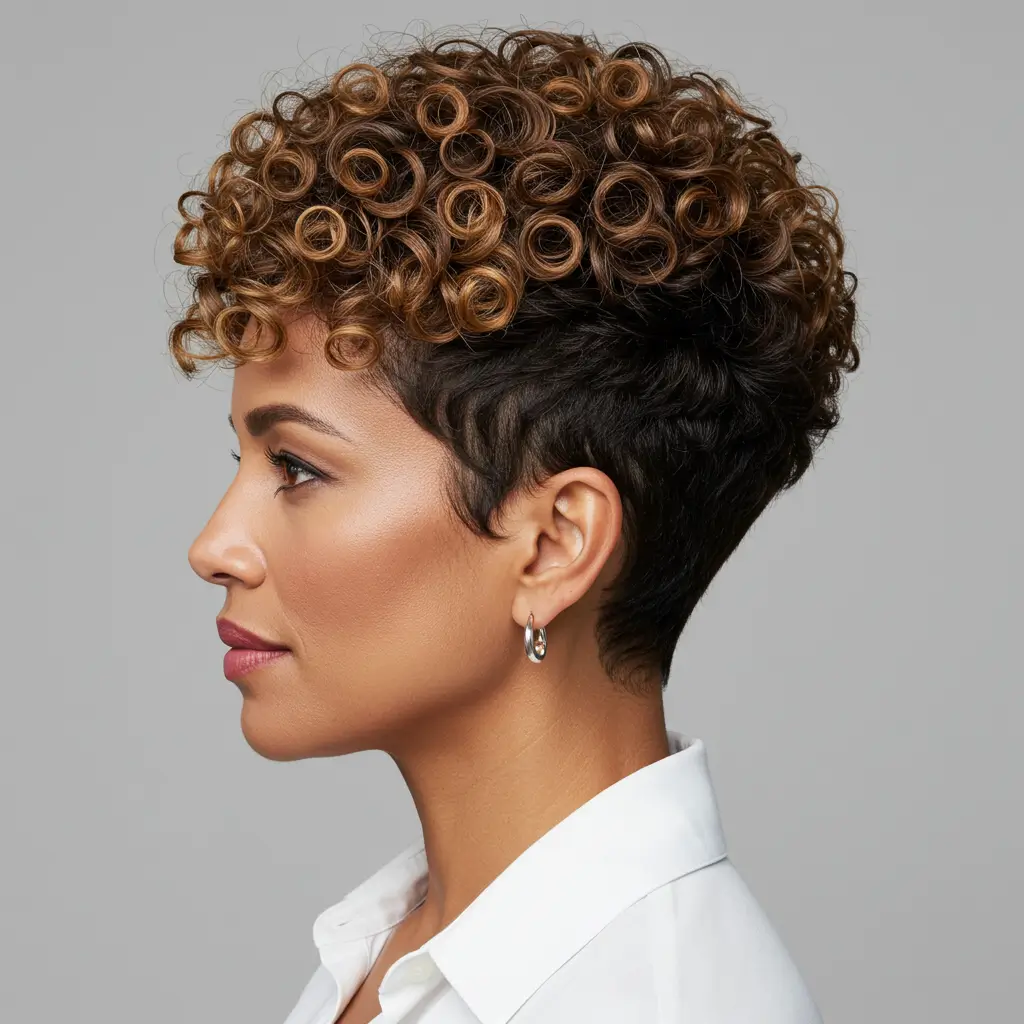 Tapered Curly Cut