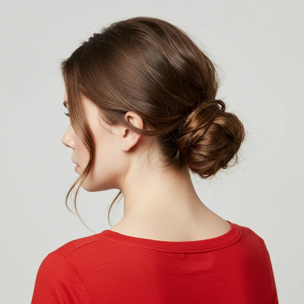 Textured Low Bun