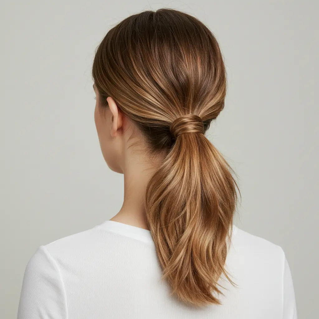 Tucked-In Low Ponytail