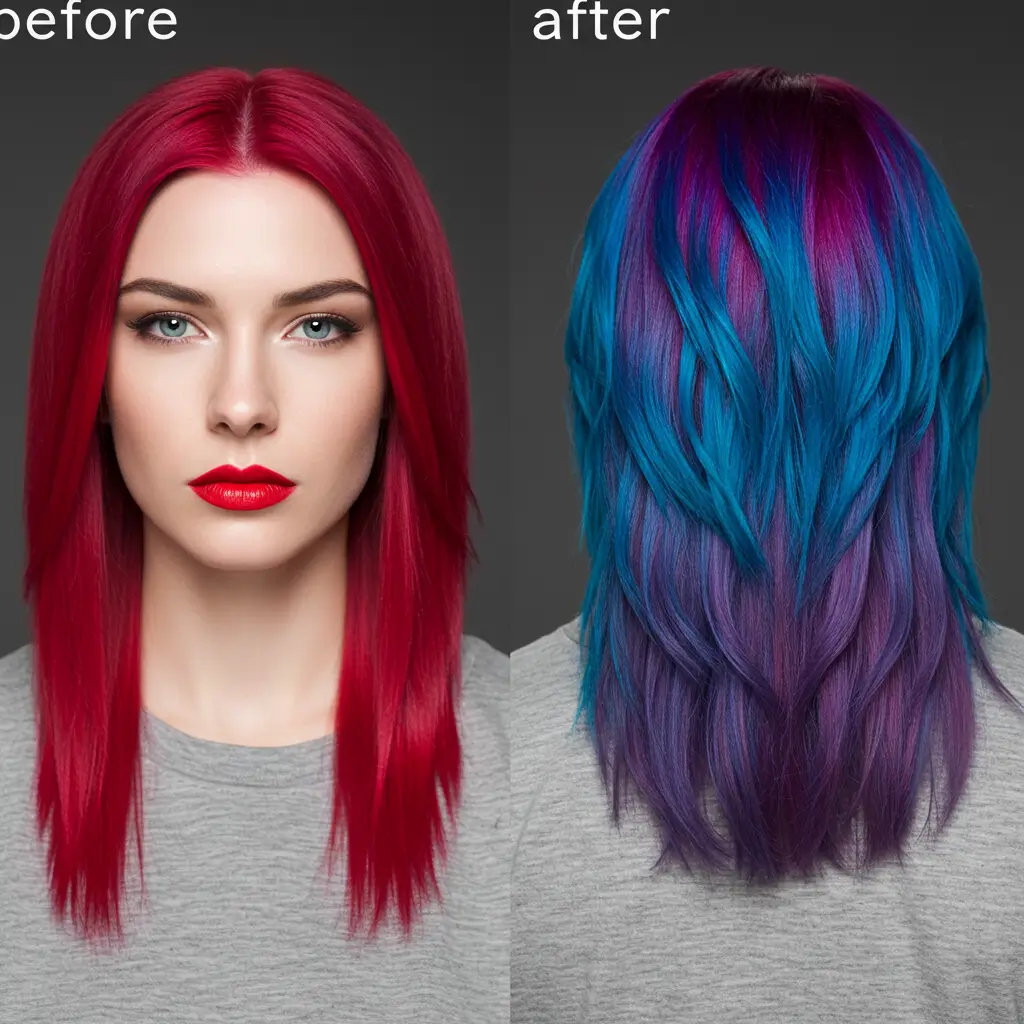 Bold Hair Color Transformation