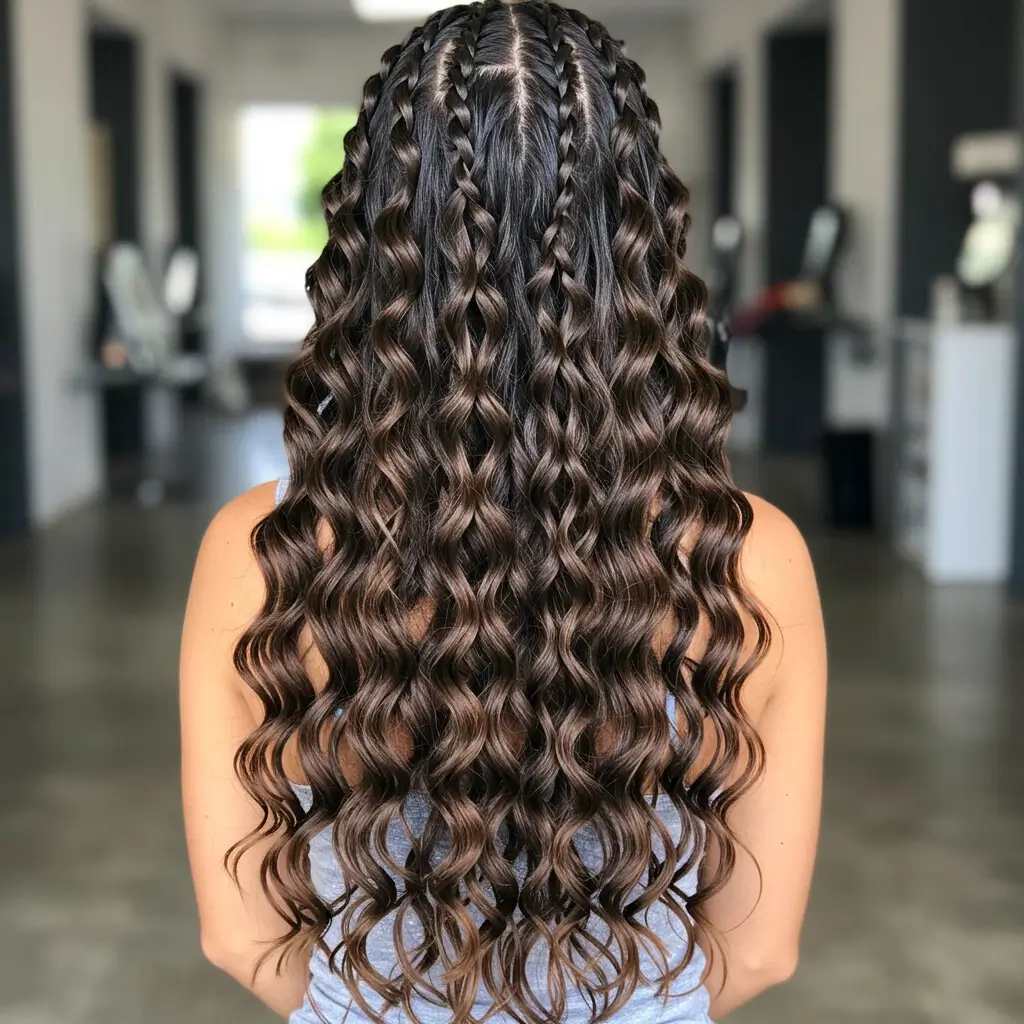 Bubble Braids for Long Hair