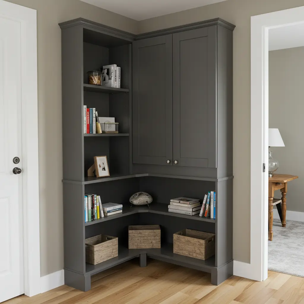 Corner Shelving for Dead Space Use