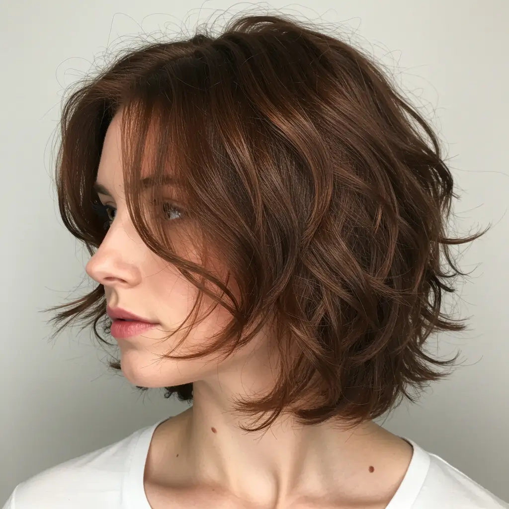 Frizzy Hair with Structured Layers