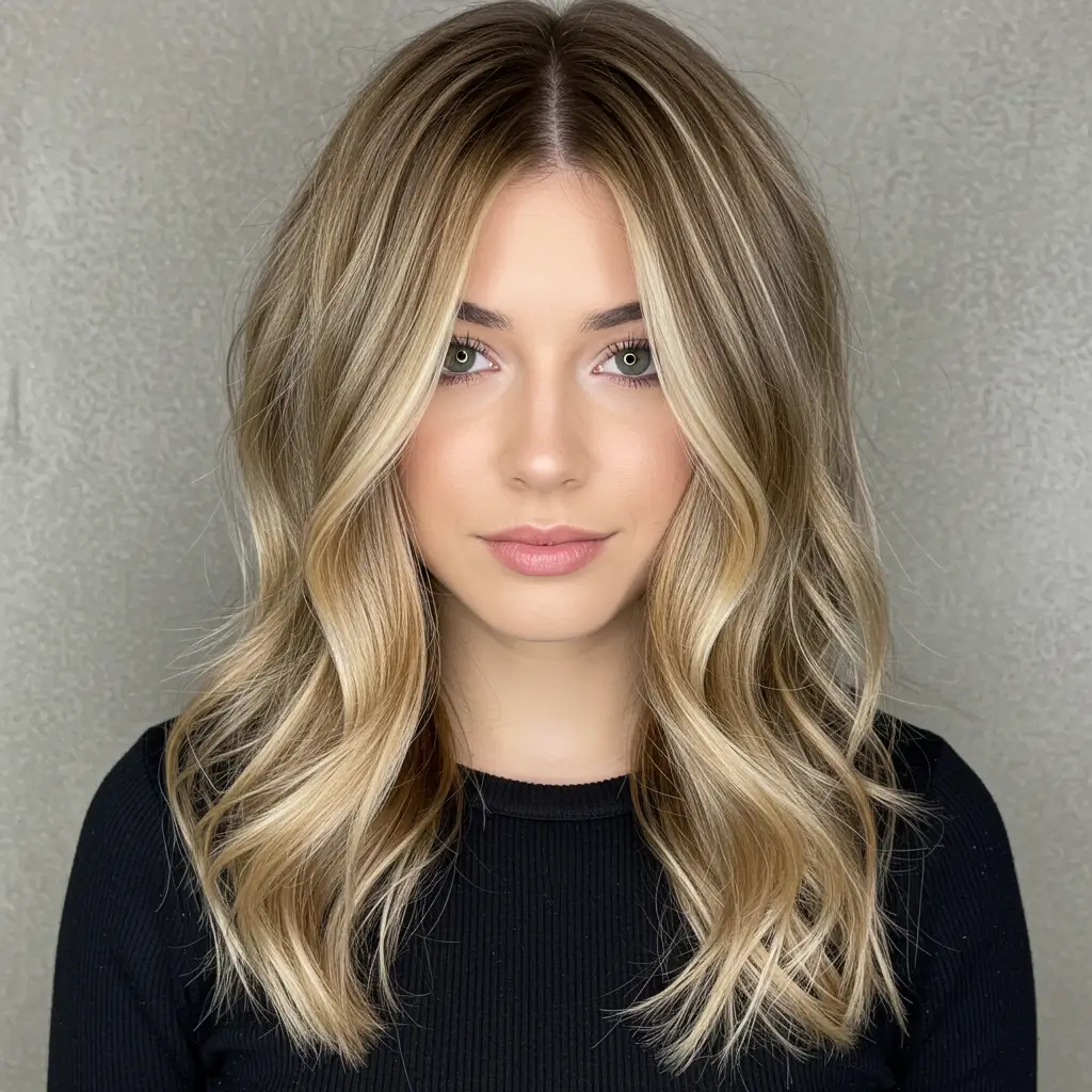 Layered Hair with Balayage Highlights
