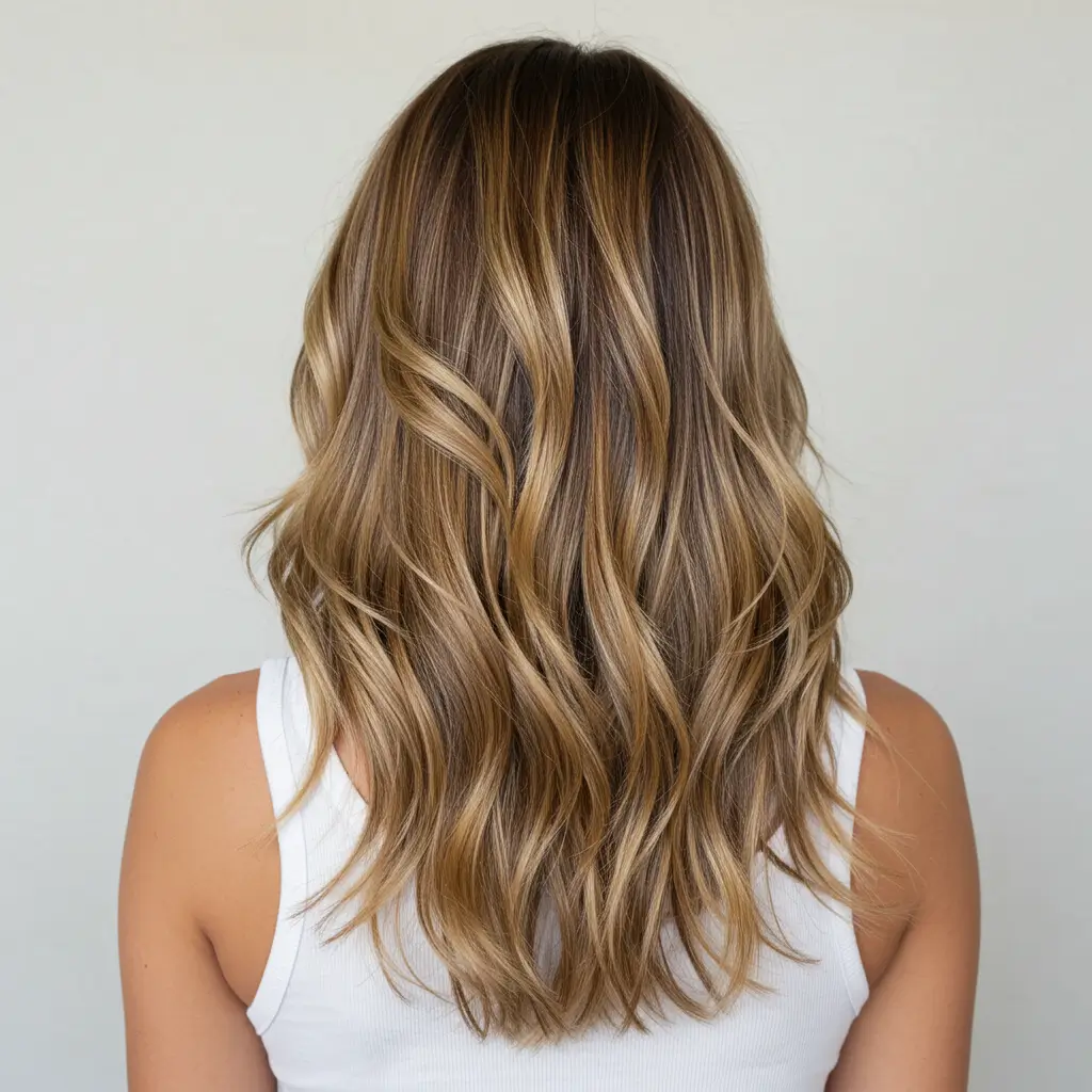 Layered Hair with Beach Waves