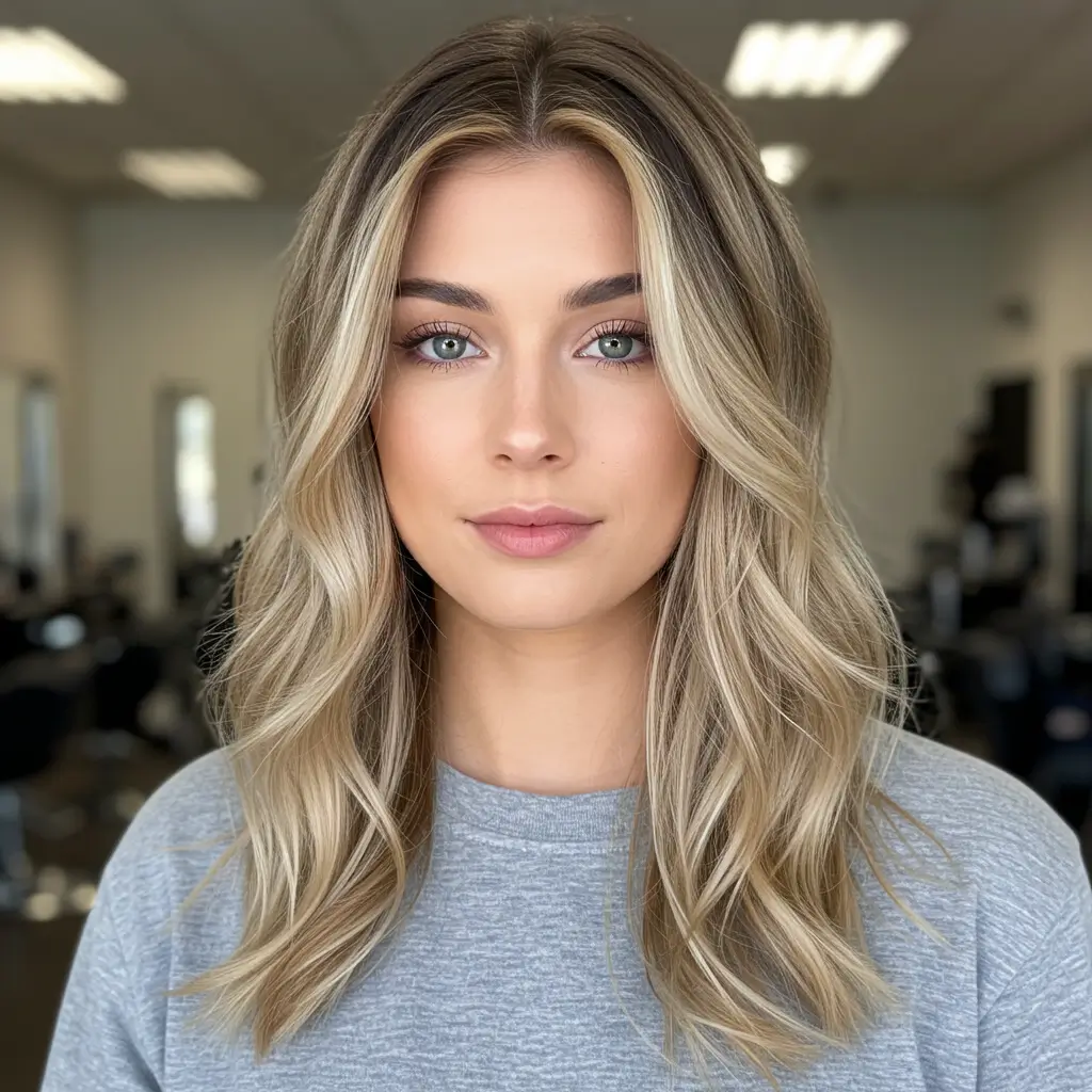 Long Layers with Face Highlights