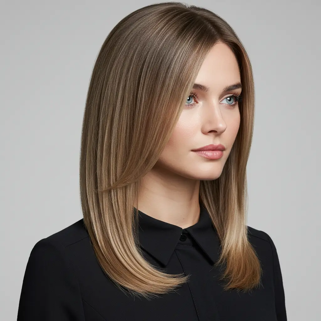 Straight Long Layers for Sleek Elegance
